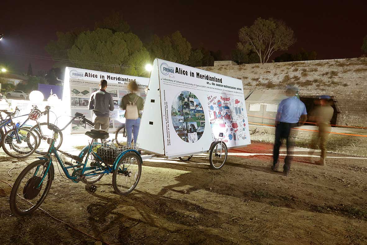 Outdoor exhibition on bicykles