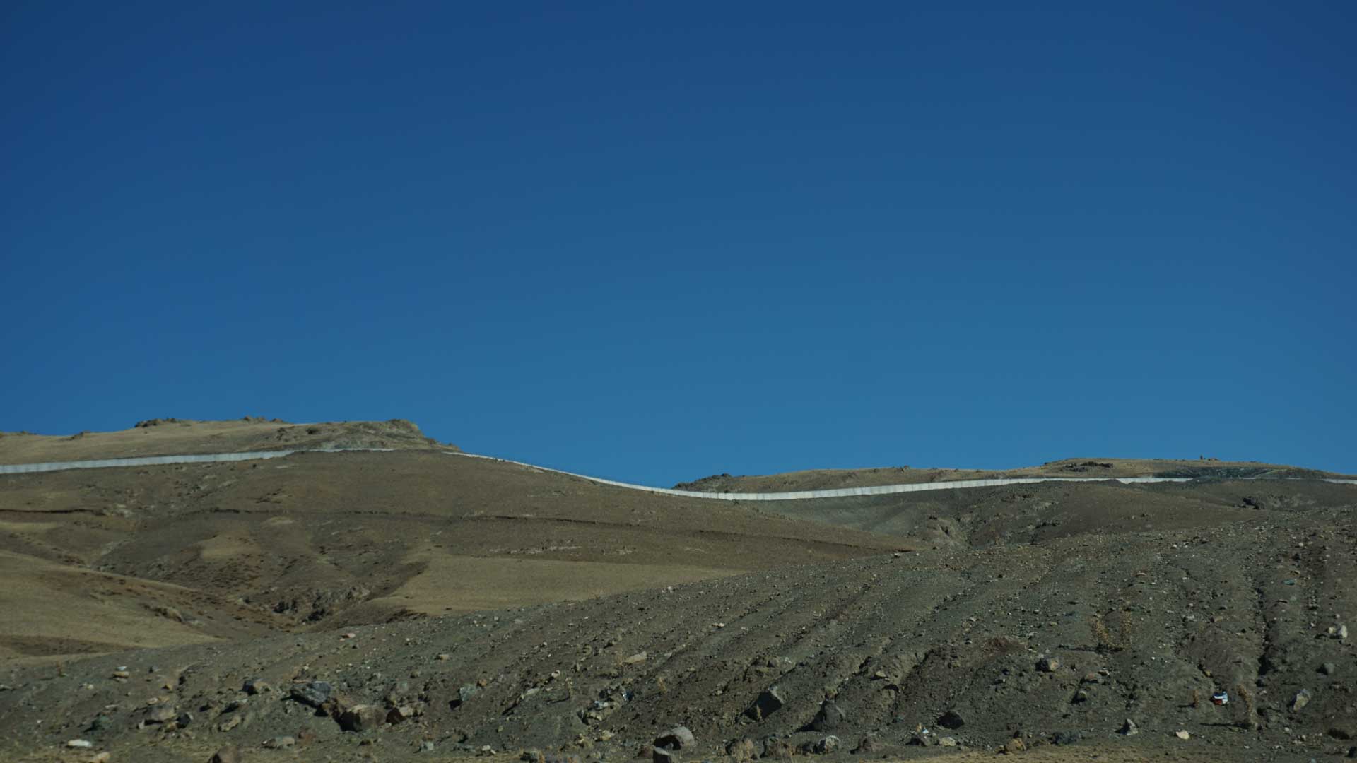 Concrete block in a landscape